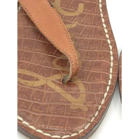 Sam Edelman Women's Leather Thong Sandals Set Of 3 - Black Brown & Gold - Picture 14 of 16